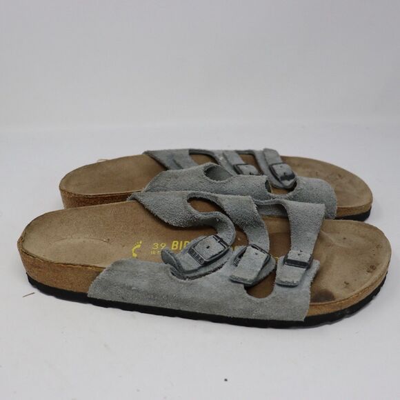 Birkenstock Berki's Sandals Grey Suede 39 Germany Florida - Picture 3 of 7